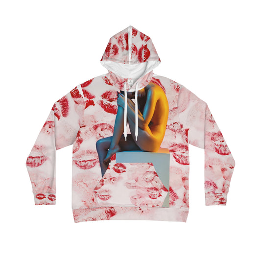Romantic Kiss-Lip Hoodie, Trendy Streetwear, Perfect Valentine's Gift, Cozy Layering Piece, Unisex Fashion Statement